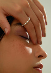 wearing Liza Silver Ring